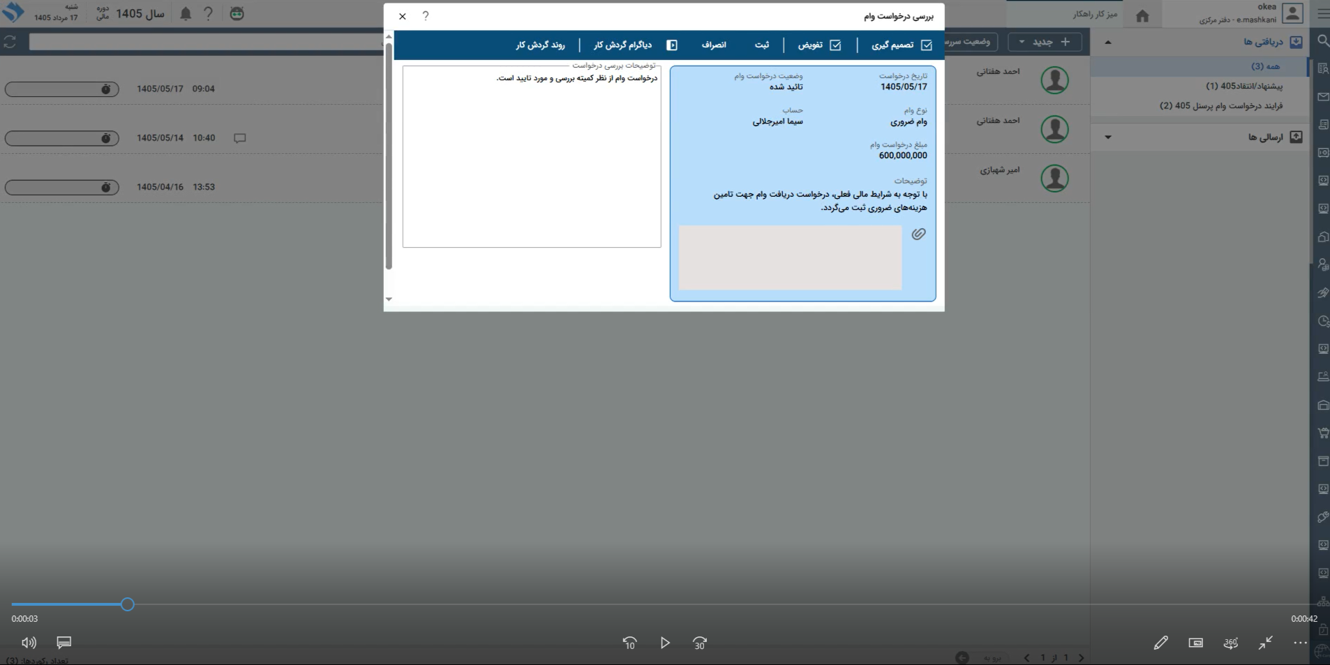 تصویر فرآیند آماده درخواست وام پرسنل - حوزه BPMS و مدیریت فرآیندهای کسب و کار