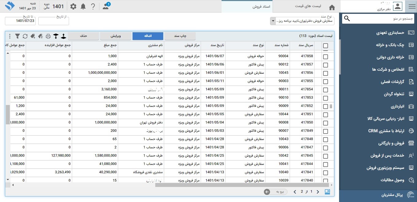 تصویر فروش و بازرگانی - حوزه فروش