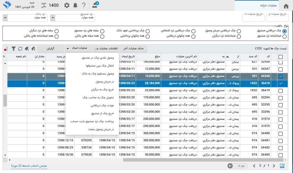 تصویر خزانه داری - حوزه مالی