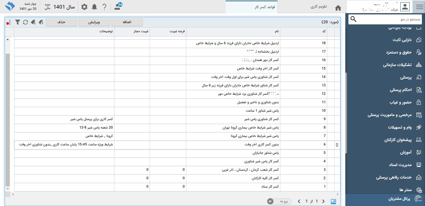 تصویر مدیریت تردد - حوزه سرمایه انسانی